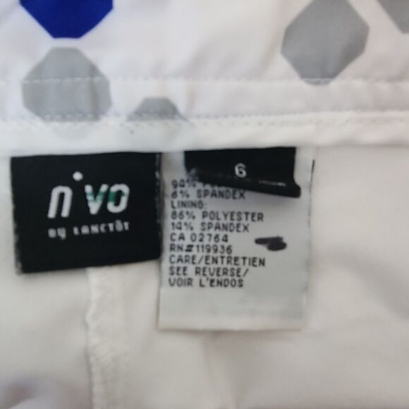 NVO by Lanctot Women's Skirt Size 6 White Grey Geometric Golf Tennis Side Zipper - Picture 10 of 11